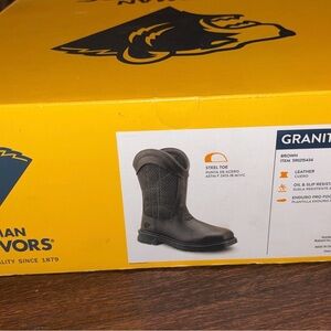 Wolverine Granite Brown Leather Boots